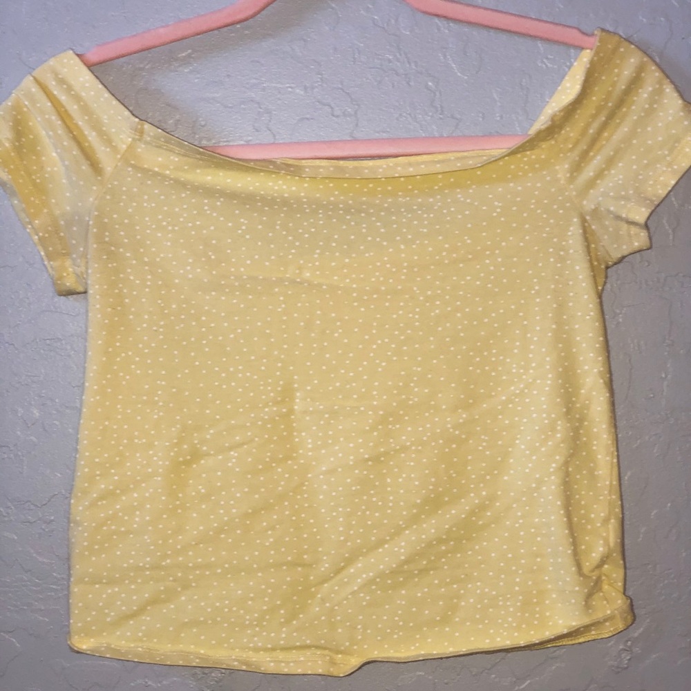 Yellow off the shoulder top